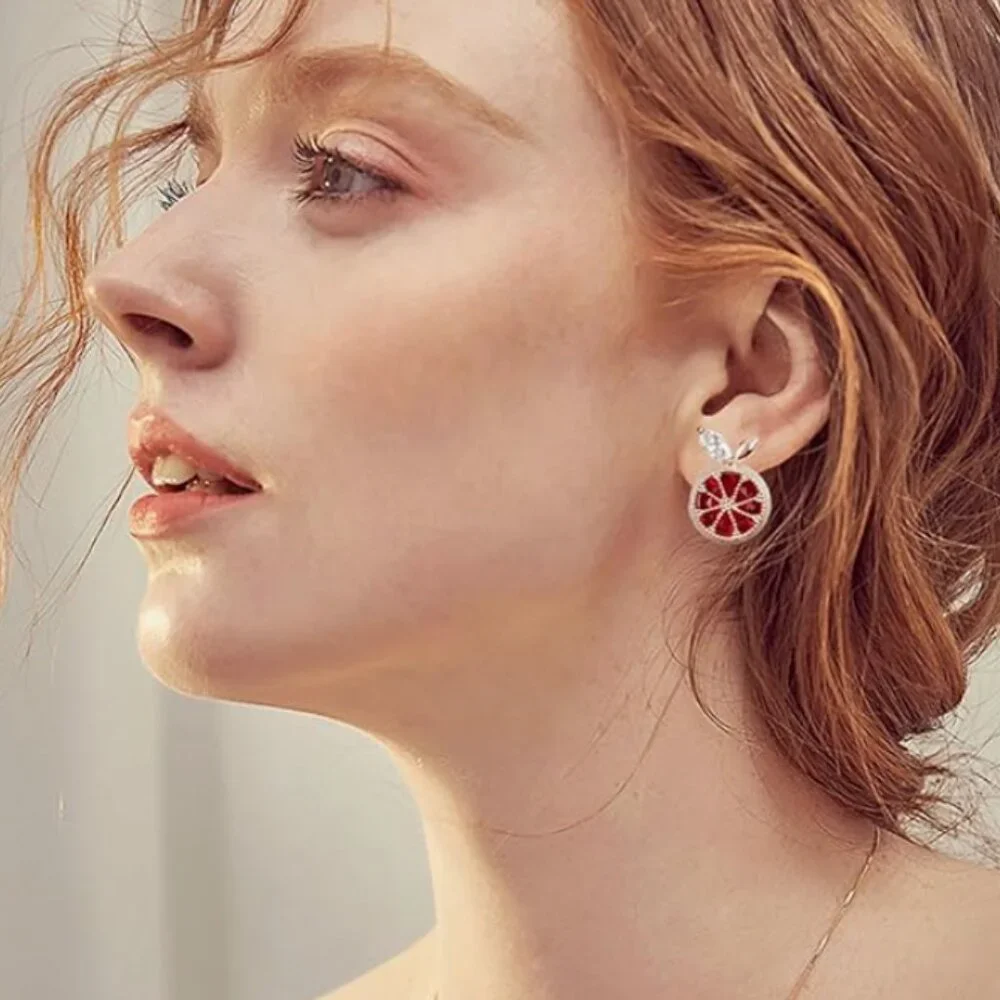 Anthro Red Orange Earrings